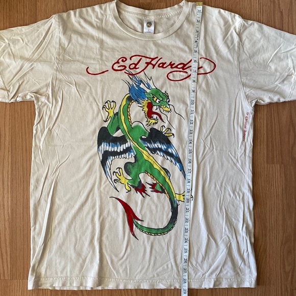 ❤️ Ed Hardy by Christian Audigier Dragon Logo Tee Size Large - Picture 8 of 10